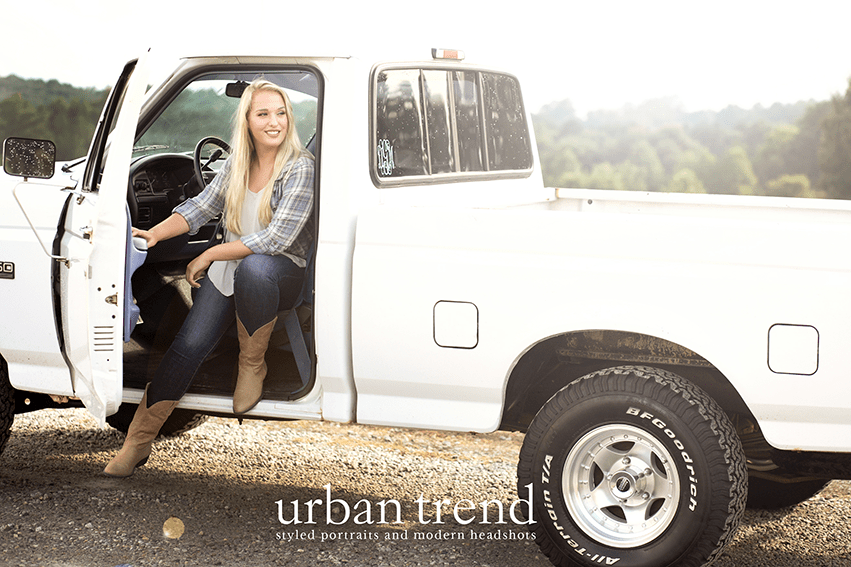 why you should have summer senior photos alexander park with white truck